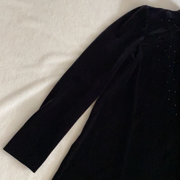 {VTG} J.R. Nites by Caliendo | Long Velvet Velour Open Front Cardigan Jacket (S) - Picture 6 of 16